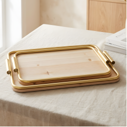 Wooden Tray Set 2 Pcs